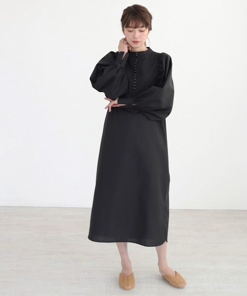 CLEIO（クレイオ）の「【CLEIO】ボリュームスリーブシャツワンピース（ワンピース・レディース・ブラック/オフホワイト・FREE）」の15枚目の写真