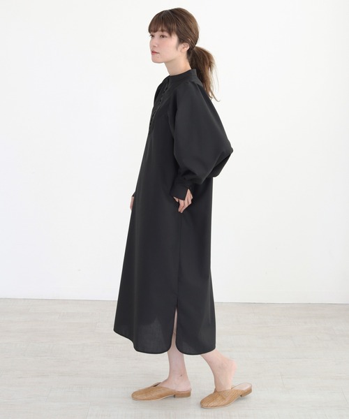 CLEIO（クレイオ）の「【CLEIO】ボリュームスリーブシャツワンピース（ワンピース・レディース・ブラック/オフホワイト・FREE）」の17枚目の写真