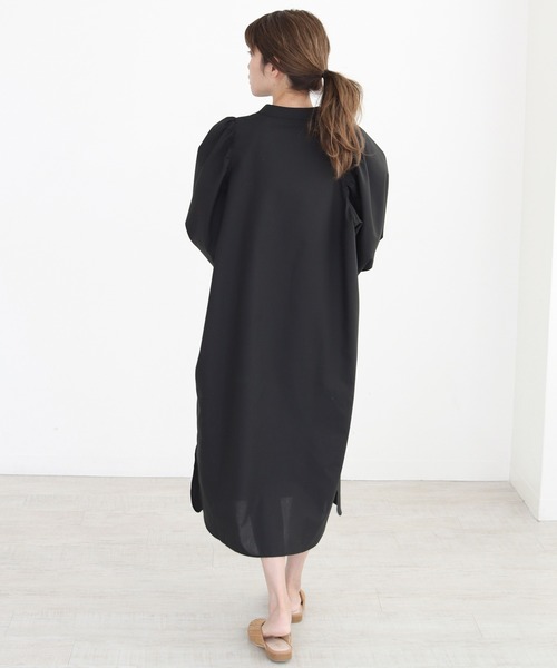 CLEIO（クレイオ）の「【CLEIO】ボリュームスリーブシャツワンピース（ワンピース・レディース・ブラック/オフホワイト・FREE）」の18枚目の写真