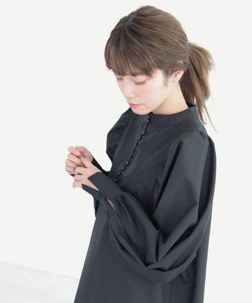 CLEIO（クレイオ）の「【CLEIO】ボリュームスリーブシャツワンピース（ワンピース・レディース・ブラック/オフホワイト・FREE）」の20枚目の写真