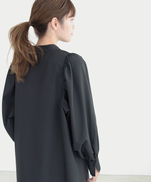 CLEIO（クレイオ）の「【CLEIO】ボリュームスリーブシャツワンピース（ワンピース・レディース・ブラック/オフホワイト・FREE）」の21枚目の写真