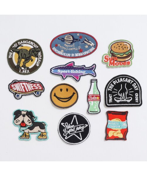 BREEZE（ブリーズ）の「バラエティアイロン刺繍ワッペン（その他雑貨・キッズ・カーキ/チャコール/レッド/ブラック/パープル/イエロー/グリーン/ブルー/ベージュ/ネイビー/オレンジ・FREE）」の20枚目の写真