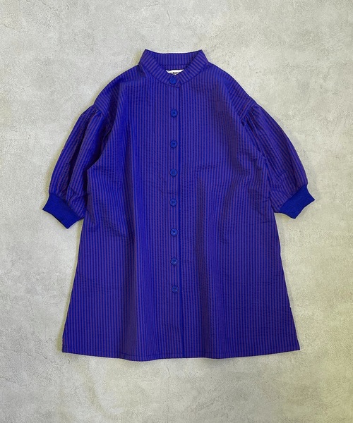 HOGAN RANCH WEAR（ホーガンランチウエア）の「サッカークルーネックワンピース（90～140cm）（ワンピース・キッズ・ブルー/チャコール・90/100/110/120/130/140）」の2枚目の写真