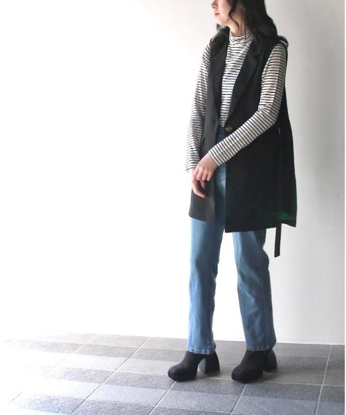 NOMAE（ノーマエ）の「テーラードジレ（テーラードジャケット・レディース・ホワイト/ブラック/ベージュ・FREE）」の14枚目の写真