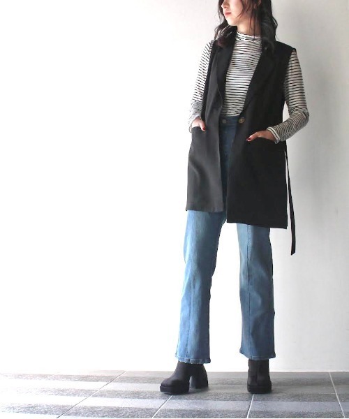 NOMAE（ノーマエ）の「テーラードジレ（テーラードジャケット・レディース・ホワイト/ブラック/ベージュ・FREE）」の16枚目の写真