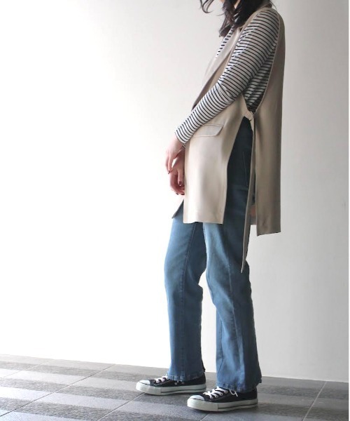 NOMAE（ノーマエ）の「テーラードジレ（テーラードジャケット・レディース・ホワイト/ブラック/ベージュ・FREE）」の10枚目の写真