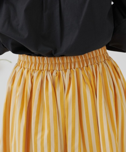 MERLOT（メルロー）の「ストライプタックスカート（スカート・レディース・ホワイト/ピンク/イエロー・FREE）」の17枚目の写真