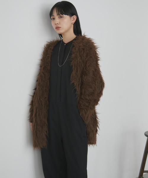 Aunt Marie's(アントマリーズ)の「バンドカラーオールインワン(つなぎ/オールインワン・レディース・ブラック/アイボリー/チャコールグレー/ブラウン・FREE)」の22枚目の写真