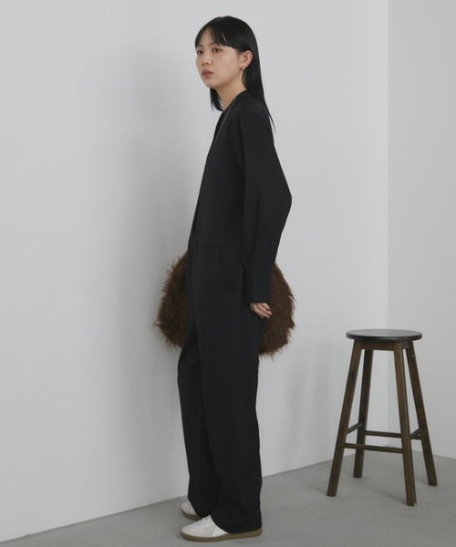 Aunt Marie's(アントマリーズ)の「バンドカラーオールインワン(つなぎ/オールインワン・レディース・ブラック/アイボリー/チャコールグレー/ブラウン・FREE)」の20枚目の写真