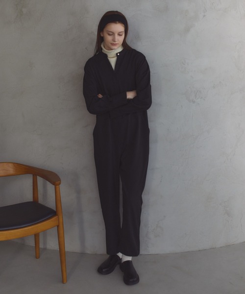 Aunt Marie's(アントマリーズ)の「バンドカラーオールインワン(つなぎ/オールインワン・レディース・ブラック/アイボリー/チャコールグレー/ブラウン・FREE)」の17枚目の写真