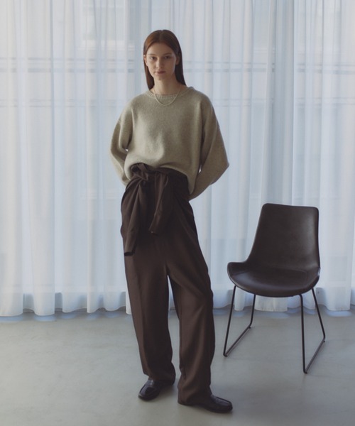 Aunt Marie's(アントマリーズ)の「バンドカラーオールインワン(つなぎ/オールインワン・レディース・ブラック/アイボリー/チャコールグレー/ブラウン・FREE)」の6枚目の写真