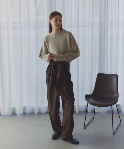 Aunt Marie's(アントマリーズ)の「バンドカラーオールインワン(つなぎ/オールインワン・レディース・ブラック/アイボリー/チャコールグレー/ブラウン・FREE)」の7枚目の写真