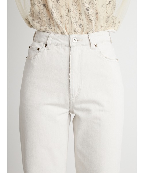 LILY BROWN（リリーブラウン）の「ストレートデニムパンツ（デニムパンツ・レディース・アイボリー/ブラック/ライトブルー・0/1）」の10枚目の写真