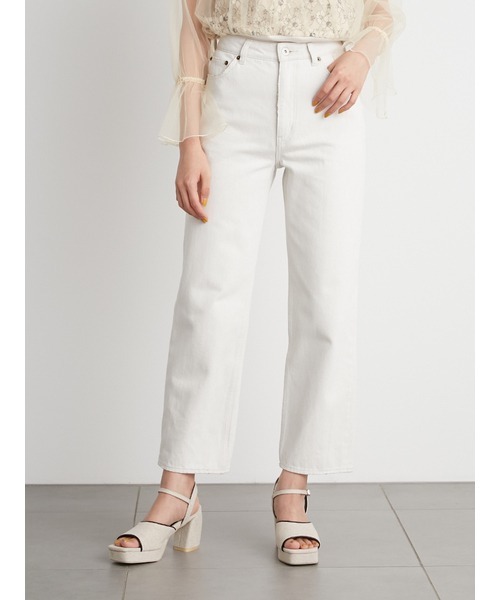 LILY BROWN（リリーブラウン）の「ストレートデニムパンツ（デニムパンツ・レディース・アイボリー/ブラック/ライトブルー・0/1）」の8枚目の写真