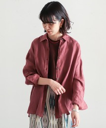 NOMBRE IMPAIR | リネン製品染　ビッグシャツ(シャツ/ブラウス)