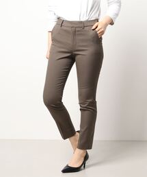 m.f.editorial（エムエフエディトリアル）の「m.f.エディトリアル レディース 綿麻シャーク セットアップ テーパードパンツ 茶(セットアップ可能)（スーツパンツ）」