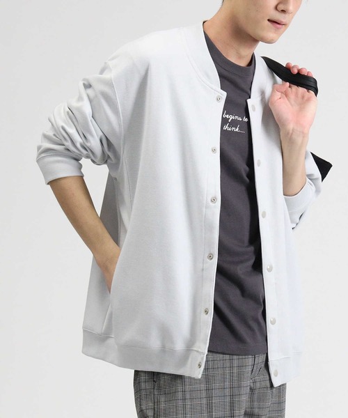 BACK NUMBER（バックナンバー）の「【BACK NUMBER】スナップカーデレイヤード「Tシャツとカーディガンの2点セット」（カーディガン/ボレロ・メンズ・ブラック/グリーン/ライトグレー・XL/L/M）」の3枚目の写真