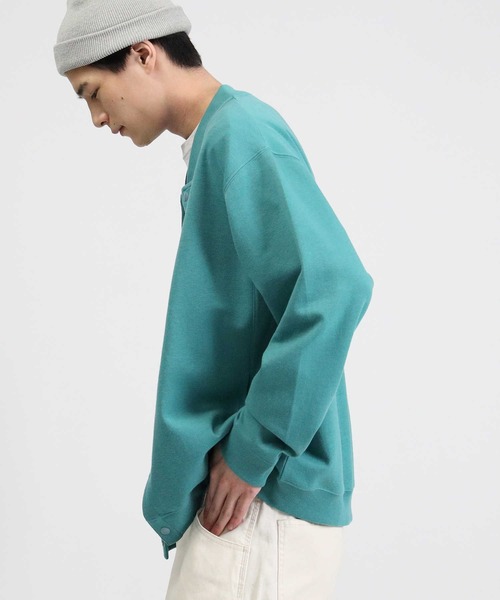 BACK NUMBER（バックナンバー）の「【BACK NUMBER】スナップカーデレイヤード「Tシャツとカーディガンの2点セット」（カーディガン/ボレロ・メンズ・ブラック/グリーン/ライトグレー・XL/L/M）」の16枚目の写真