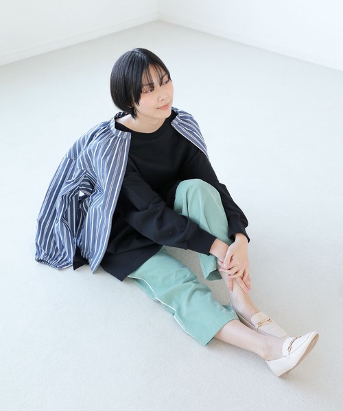 LAKOLE(ラコレ)の「アソートストライプバルーンブルゾン / 270653(ブルゾン・レディース・ネイビー/サックスブルー/グレイッシュベージュ・SMALL/MEDIUM)」の16枚目の写真