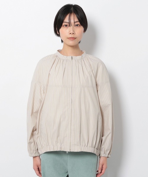 LAKOLE(ラコレ)の「アソートストライプバルーンブルゾン / 270653(ブルゾン・レディース・ネイビー/サックスブルー/グレイッシュベージュ・SMALL/MEDIUM)」の10枚目の写真