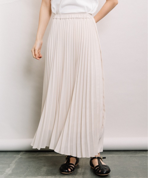 refinedworks（リファインドワークス）の「Ｐ無地manywayプリーツSK（スカート・レディース・ベージュ/ブラウン/黄緑系・FREE）」の12枚目の写真