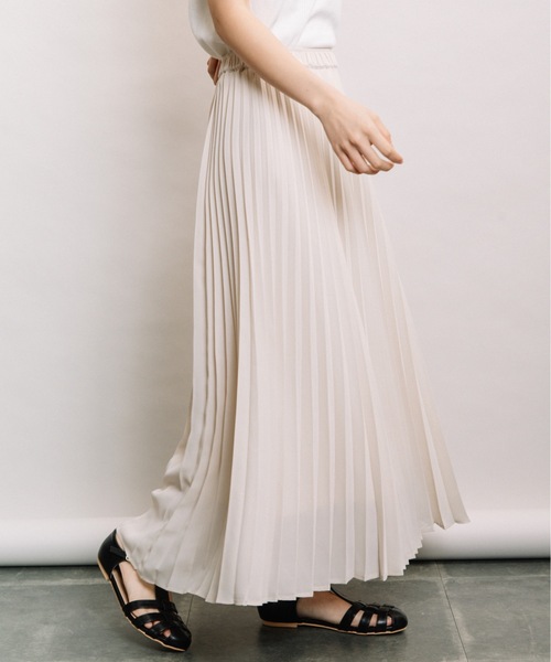 refinedworks（リファインドワークス）の「Ｐ無地manywayプリーツSK（スカート・レディース・ベージュ/ブラウン/黄緑系・FREE）」の13枚目の写真