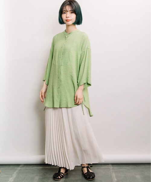 refinedworks（リファインドワークス）の「Ｐ無地manywayプリーツSK（スカート・レディース・ベージュ/ブラウン/黄緑系・FREE）」の15枚目の写真