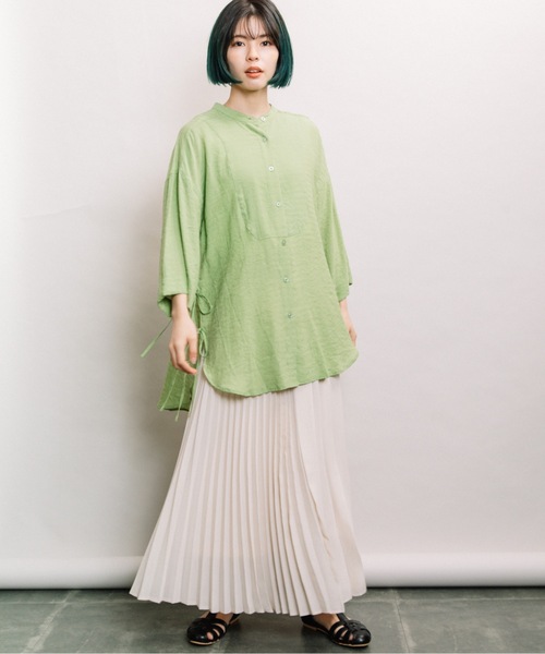 refinedworks（リファインドワークス）の「Ｐ無地manywayプリーツSK（スカート・レディース・ベージュ/ブラウン/黄緑系・FREE）」の16枚目の写真