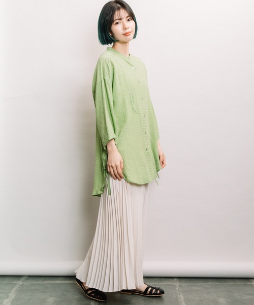 refinedworks（リファインドワークス）の「Ｐ無地manywayプリーツSK（スカート・レディース・ベージュ/ブラウン/黄緑系・FREE）」の17枚目の写真