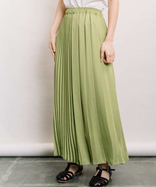 refinedworks（リファインドワークス）の「Ｐ無地manywayプリーツSK（スカート・レディース・ベージュ/ブラウン/黄緑系・FREE）」の20枚目の写真