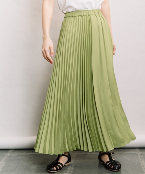 refinedworks（リファインドワークス）の「Ｐ無地manywayプリーツSK（スカート・レディース・ベージュ/ブラウン/黄緑系・FREE）」の21枚目の写真