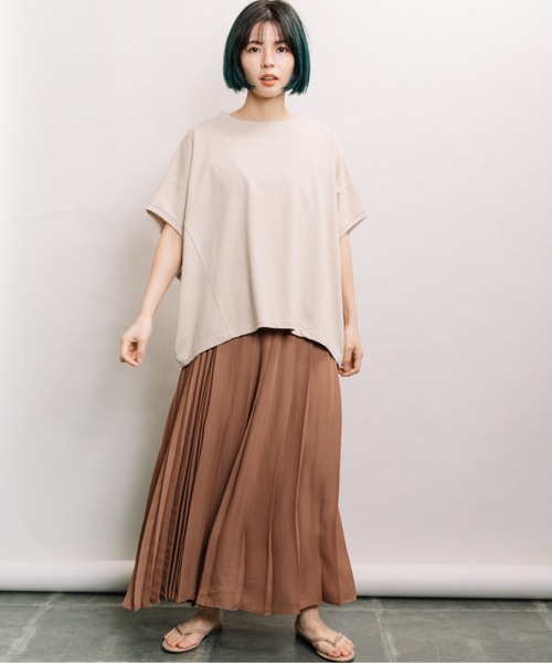 refinedworks（リファインドワークス）の「Ｐ無地manywayプリーツSK（スカート・レディース・ベージュ/ブラウン/黄緑系・FREE）」の7枚目の写真