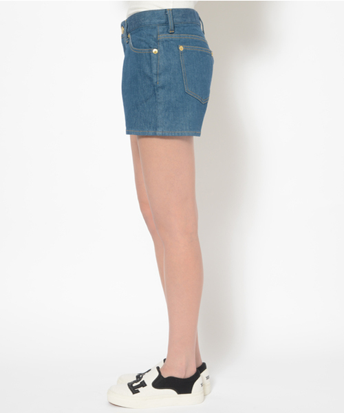 X-girl（エックスガール）の「【Zipper夏号掲載】LOGO POCKET SHORTS（その他パンツ・レディース・ホワイト/ライトインディゴブルー・1/2）」の11枚目の写真