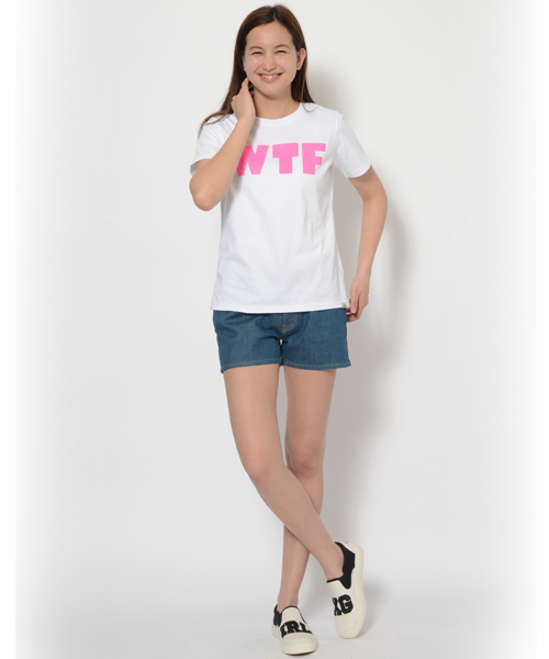 X-girl（エックスガール）の「【Zipper夏号掲載】LOGO POCKET SHORTS（その他パンツ・レディース・ホワイト/ライトインディゴブルー・1/2）」の4枚目の写真