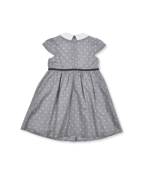 期間限定価格商品 BeBe（ベベ）の「BeBe/日本製丸襟ドットワンピース(100~140cm フォーマル・ドレス・スーツ
