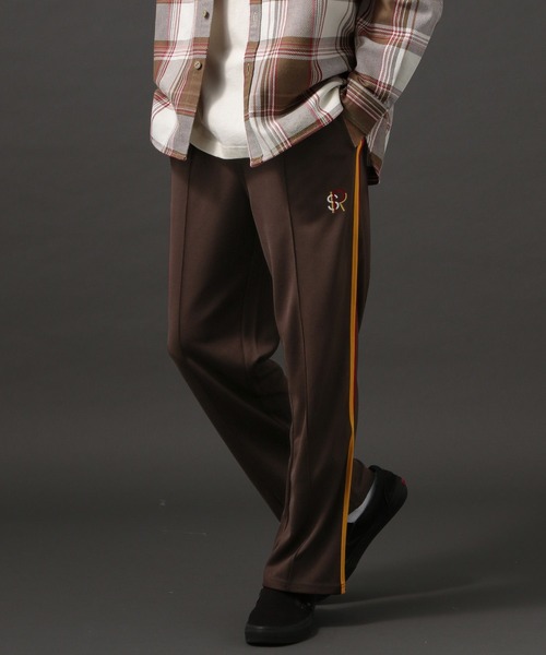 BAYFLOW(ベイフロー)の「【POSER(ポーザー)】トラックパンツ(その他パンツ・メンズ・ブラック/ダークブラウン・MEDIUM/LARGE)」の1枚目の写真