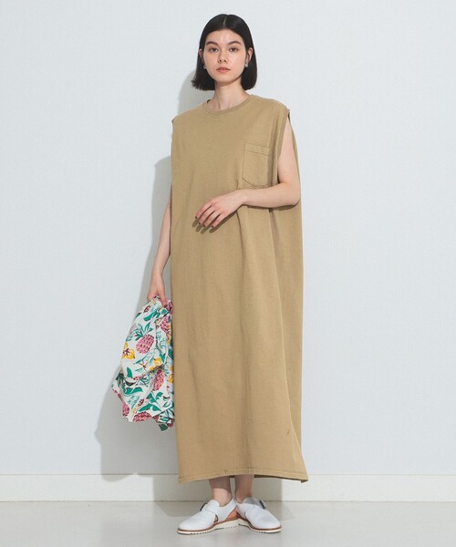 BEAMS BOY カジュアルワンピース ベージュ F 重ね着 ナチュラル BEAMS BOY - 美品 BEAMS BOY ドット カシュクール ワンピース