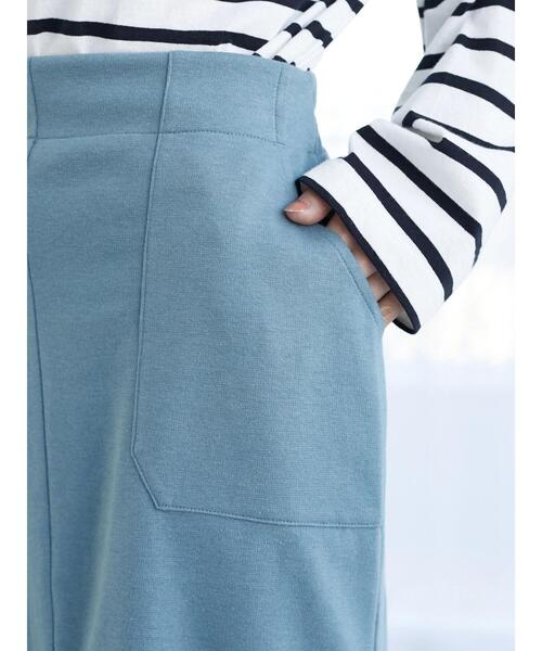 Green　Parks（グリーンパークス）の「ポンチタイトスカート（スカート・レディース・グレー/ブルー/ラベンダー・FREE）」の10枚目の写真