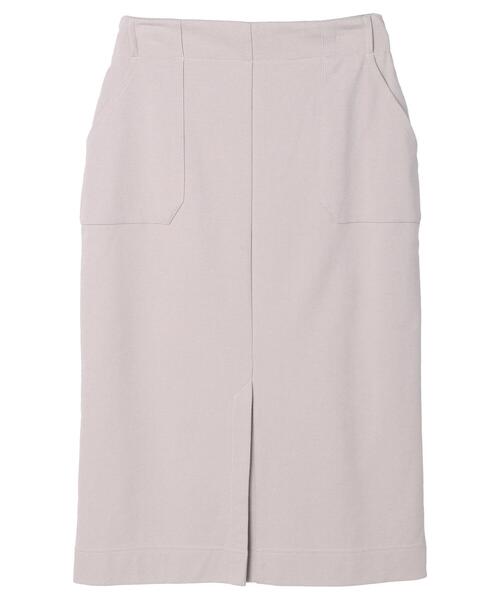 Green　Parks（グリーンパークス）の「ポンチタイトスカート（スカート・レディース・グレー/ブルー/ラベンダー・FREE）」の4枚目の写真