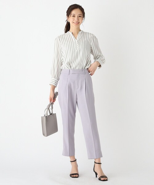 index(インデックス)の「◆ジョーゼットスキッパーパール調ボタンブラウス【WEB限定サイズ】(シャツ/ブラウス・レディース・ホワイト系その他3/ネイビー/ライトグレー・36/42/40/38)」の16枚目の写真