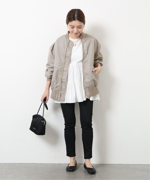 JOURNAL STANDARD（ジャーナルスタンダード）の「《追加3》LIGHT MA1（MA-1・レディース・ベージュ/ライトグレー・36/38）」の3枚目の写真