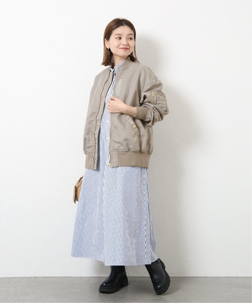 JOURNAL STANDARD（ジャーナルスタンダード）の「《追加3》LIGHT MA1（MA-1・レディース・ベージュ/ライトグレー・36/38）」の5枚目の写真