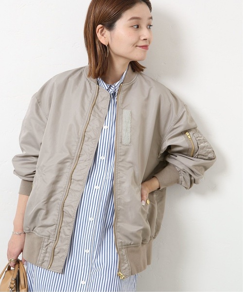 JOURNAL STANDARD（ジャーナルスタンダード）の「《追加3》LIGHT MA1（MA-1・レディース・ベージュ/ライトグレー・36/38）」の7枚目の写真