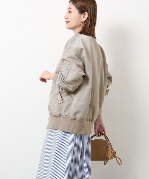 JOURNAL STANDARD（ジャーナルスタンダード）の「《追加3》LIGHT MA1（MA-1・レディース・ベージュ/ライトグレー・36/38）」の8枚目の写真