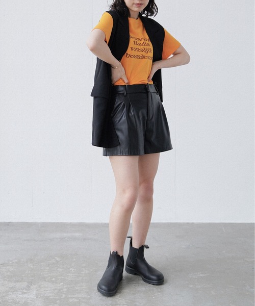 Happy John(ハッピージョン)の「basic summer jacket gilet/ベーシックサマージャケットジレ(ベスト・レディース・ブラック/ホワイト・FREE)」の3枚目の写真