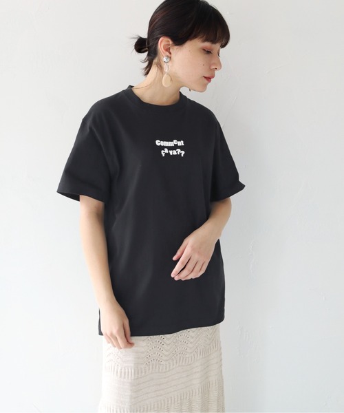 HER CLOSET（ハークローゼット）の「【shemoshelly】5.6オンスCommentロゴT（Tシャツ/カットソー・レディース・ブラック/ホワイト・M/L/S）」の8枚目の写真