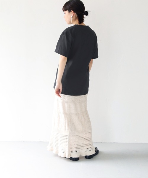 HER CLOSET（ハークローゼット）の「【shemoshelly】5.6オンスCommentロゴT（Tシャツ/カットソー・レディース・ブラック/ホワイト・M/L/S）」の9枚目の写真