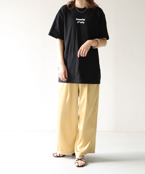 HER CLOSET（ハークローゼット）の「【shemoshelly】5.6オンスCommentロゴT（Tシャツ/カットソー・レディース・ブラック/ホワイト・M/L/S）」の11枚目の写真