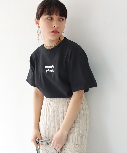 HER CLOSET（ハークローゼット）の「【shemoshelly】5.6オンスCommentロゴT（Tシャツ/カットソー・レディース・ブラック/ホワイト・M/L/S）」の17枚目の写真