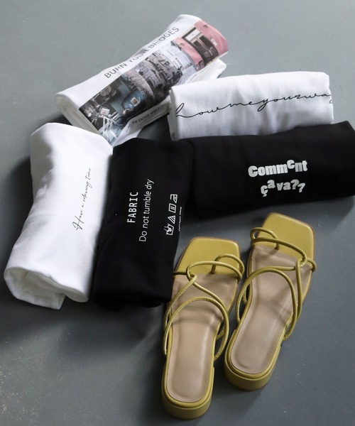 HER CLOSET（ハークローゼット）の「【shemoshelly】5.6オンスCommentロゴT（Tシャツ/カットソー・レディース・ブラック/ホワイト・M/L/S）」の13枚目の写真